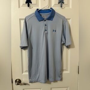 Under Armour men’s striped collared golf tee